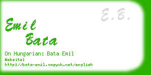 emil bata business card